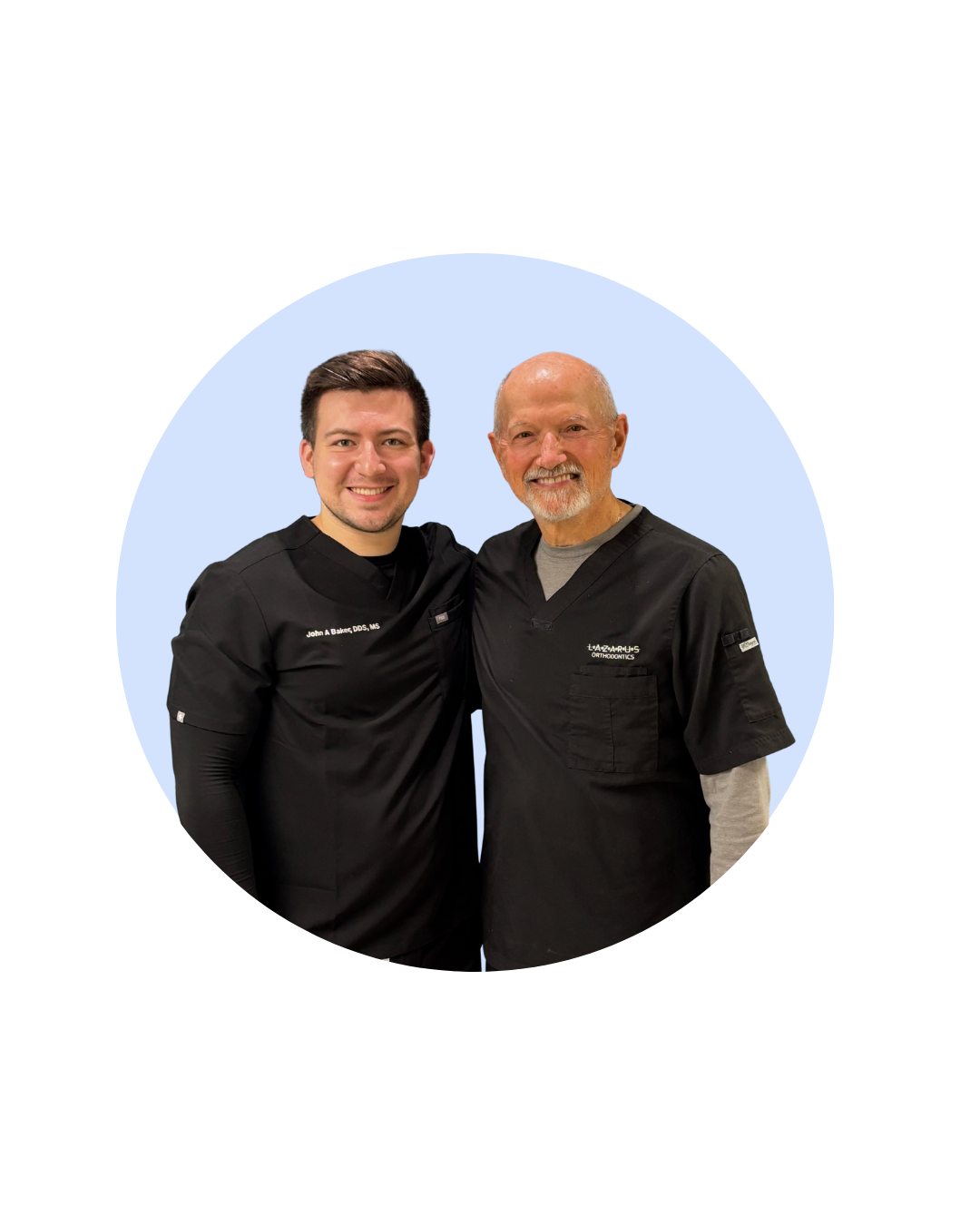 Dr. Baker and Dr. Lazarus happily smiling together